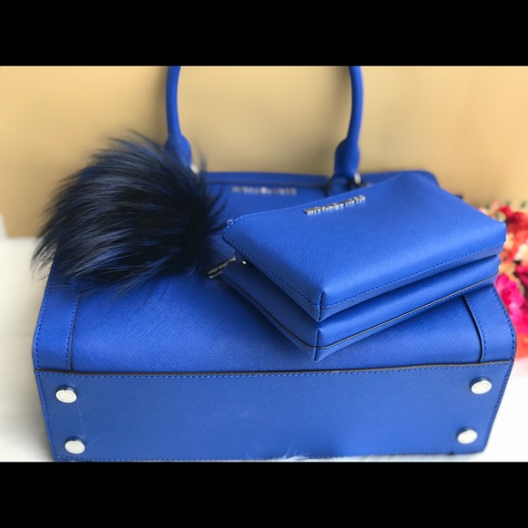 🌷MICHAEL KORS MD Electric Blue Satchel Set - Picture 5 of 8